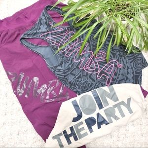 Zumba Workout Lot - Capris and two Racerback tanks